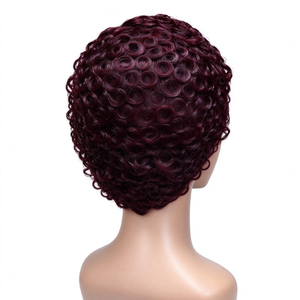 Perruque bouclée Chioma Pixie en gros d'usine à 23 $, Lace Frontal 13x4, 100% cheveux humains, boucles C, pré-épilée avec baby hair, pour femmes noires - Product Image 2