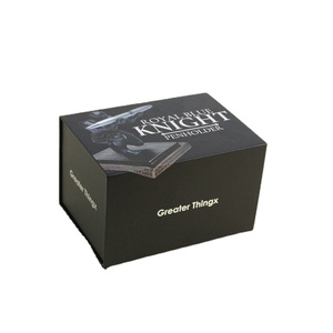 Custom Luxury Black Magnet Flap Clothing <b>Paper</b> Box Foldable Magnetic Closure Gift <b>Boxes</b> - Product Image 1