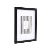 Bingkai Poster Motif Kayu Hitam dengan Alas Kertas untuk Foto, Karya Seni, Gambar, Dekorasi Dinding Rumah