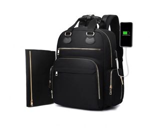 Mochila Pañalera, Bolsa de Bebé con 15 Bolsillos, Bolso de Viaje para Niña o Niño con Bolsillo Térmico, Linda Bolsa de Pañales con Correas para Cochecito - Product Image 1