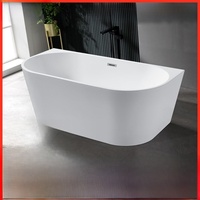 Baignoire en acrylique Erica pour usage domestique, baignoire ovale, baignoire de massage en acrylique de luxe pour adultes, baignoire autoportante