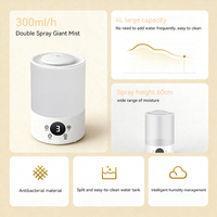 Humidificateur d'air intelligent à ultrasons à grande capacité de 4 L, arrêt automatique, contrôle tactile, brume fraîche, pour toute la pièce