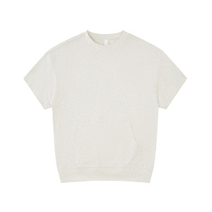 MT2700 T Shirt Manufacturer Wholesale Custom 100% Cotton Kangaroo Pocket T Shirts Oversized <b>TShirts</b> for Men - Product Image 5