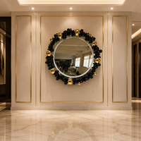 Miroir Bocadolobo Balloon, miroir décoratif en acier inoxydable de style italien de luxe, miroir d'entrée haut de gamme de designer