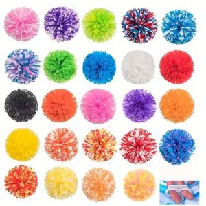 Livraison Rapide Prêt à Expédier Activités Sportives Scolaires Plusieurs Couleurs Pompons de Cheerleader Tissés à la Main en PE Fleurs Promotionnelles 25-35cm - Product Image 1