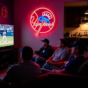 Enseigne néon LED Yankees, luminaire mural, décoration pour équipe de baseball, chambre à coucher, man cave, alimentation 5V, affichage en acrylique - Product Image 6