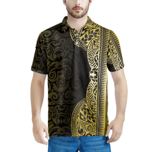 คุณภาพสูงเสื้อโปโลโพลินีเซียฮาวาย Tapa พิมพ์กีฬาเสื้อโปโลเสื้อผ้าแฟชั่นชุดธรรมดากอล์ฟผู้ชายเสื้อโปโล - Product Image 5