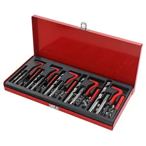 131pc Metric Thread Repair & Inserts Tool Kit Set Sizes M5x0.8 to M12x1.75 Complete in a Slim Metal Tool Box. OEM ODM Supported