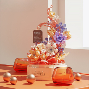 Bloques <span class=keywords><strong>de</strong></span> Construcción <span class=keywords><strong>de</strong></span> Flores, Juego <span class=keywords><strong>de</strong></span> Construcción Hymn of Flowers, Rompecabezas Floral 3D, Bloques <span class=keywords><strong>de</strong></span> Construcción Estéticos para Decoración del Hogar, Venta al por Mayor OEM - Product Image 2