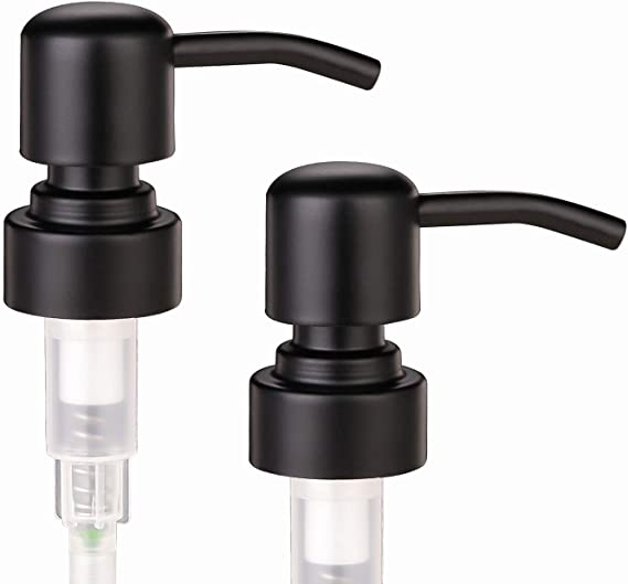 16oz   Boston Round Bottles Thick Amber Glass Soap Dispenser with Stainless Steel Pump