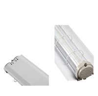 Lampe d'entrepôt antidéflagrante à LED de 1.2 mètres Dawn Simple Double G13 Base IP65 Rating Glass Body Emergency Battery Backup NEMA 5