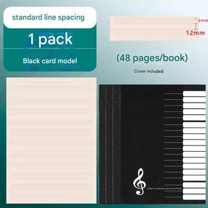 Bán Buôn Văn Phòng Phẩm 16K Máy Tính Xách Tay Khuyến Mãi Máy Tính Xách Tay Chủ Đề May B5 Kraft Giấy Màu Đen Âm Nhạc Cuốn Sách Bìa Cứng Máy Tính Xách Tay - Product Image 3