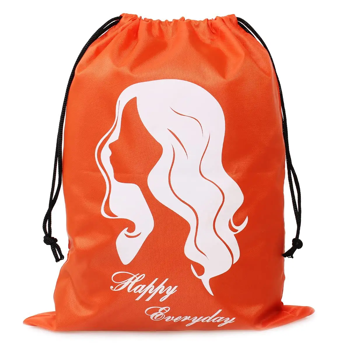 Tas satin rambut logo kustom untuk bundel ekstensi rambut tas wig sutra mewah kemasan