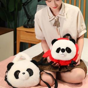 Mochila de felpa suave con forma de Panda, juguete de peluche encantador con relleno de algodón PP, Material súper suave - Product Image 5