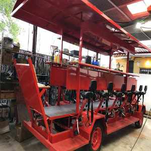 Vélo-bus de tourisme urbain, véhicule mobile, machine à bière, vélo à pédales de loisirs, vélo de fête en groupe, en stock - Product Image 4