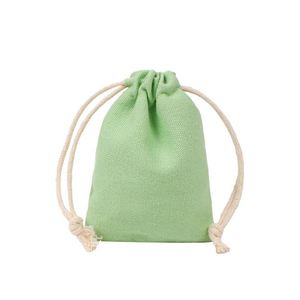 Custom Small Pouch Bag Drawstring Gift Jewelry Packaging Bag Cotton Canvas Drawstring Pouch Dust Bag - Product Image 4