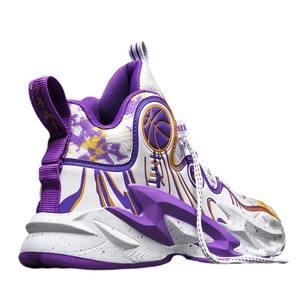 Chaussures de tennis et de basketball montantes pour garçons 2026 – Confortables, respirantes, décontractées, à motif dessin animé, semelle en caoutchouc mince antidérapante pour le printemps - Product Image 4