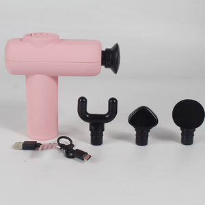 Massage Gun Pink 12 Speed Levels Brushless Motor USB Rechargeable 5 Massage Heads Portable Muscle Relaxation - Product Image 2