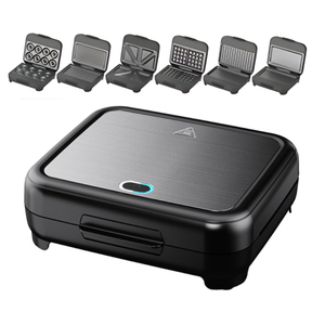 Mini <span class=keywords><strong>gaufrier</strong></span> <span class=keywords><strong>professionnel</strong></span> <span class=keywords><strong>multifonction</strong></span> pour beignets Machine à sandwich grille-pain 6 en 1 pour le petit-déjeuner - Product Image 3