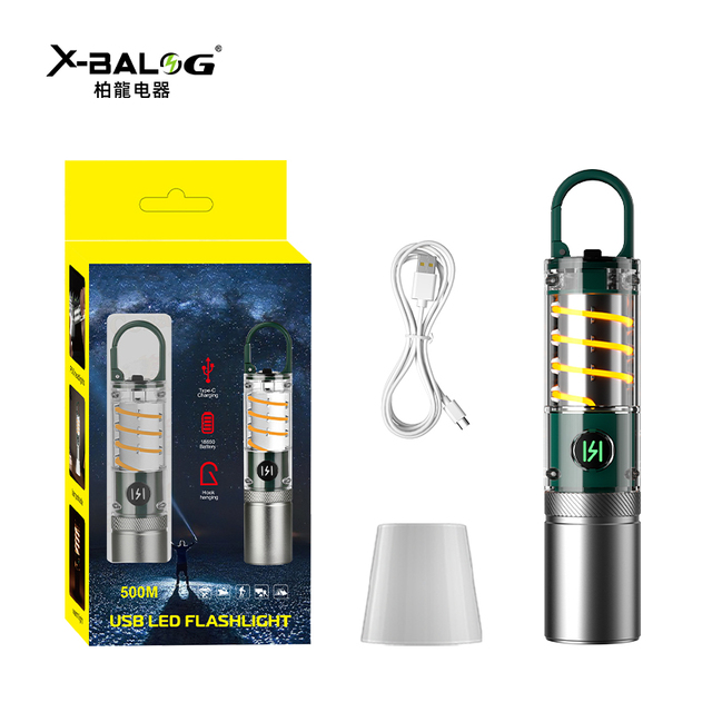 Led High Power Lantern Waterproof Type-c Charging Magnetic Rechargeable Multifunctional Flashlight with 3 Lighting Modes