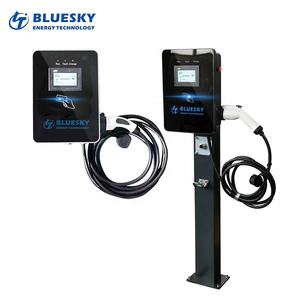 BLUESKY 11KW 32a AC EV Chargeur OCPP1,6J mural monté au sol pour station de <span class=keywords><strong>charge</strong></span> à énergie verte - Product Image 1