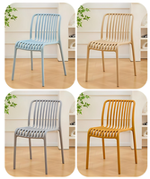 Chaise de salle à manger d'extérieur moderne en PP de style nordique, durable, empilable, écologique, résistante aux UV, mobilier de jardin pour restaurants, hôtels, villas