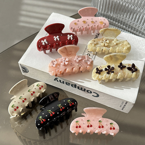 تصميم فريد من نوعه من ZiTeng راقي نموذج جديد بألوان الكرز والأحماض ماسية متوسطة الحجم بمشبك سمك القرش الحلو شعار قابل للتخصيص - Product Image 6