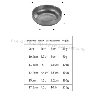 Plato de acero inoxidable 304 vintage al por mayor diseño retro cuenco de condimento con aislamiento térmico para restaurante <span class=keywords><strong>vajilla</strong></span> de acampada al aire libre - Product Image 3