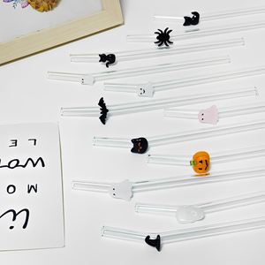 Pailles en <span class=keywords><strong>verre</strong></span> 16 oz, pailles en <span class=keywords><strong>verre</strong></span> borosilicate <span class=keywords><strong>de</strong></span> haute qualité, série Halloween, pailles en <span class=keywords><strong>verre</strong></span> réutilisables, disponibles en plusieurs couleurs - Product Image 2