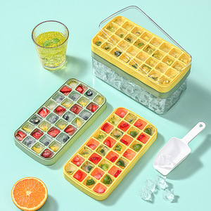 Bandejas para cubitos de hielo rectangulares de calidad alimentaria con tapa, contenedor de almacenamiento para uso en fiestas en casa - Product Image 4