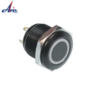 IP67 12V 16mm כחול רגעי לדחוף כפתור מתכת מתג רכב סירת רמקולים פעמוני צופר