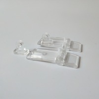 Organisateur de cosmétiques en acrylique transparent avec bouton, fermoir transparent à pression pour étui de rangement de maquillage, mini fermoir à bascule multi-tailles