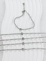 Bracelet tennis ajustable en acier inoxydable plaqué or 18 carats, étanche, avec lettre A-Z et zircon carré, bijou fantaisie pas cher
