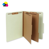 Carpeta de Archivo de Clasificación con Separadores de Papel Kraft Tamaño Legal, Color Verde Claro, 10 Unidades por Caja, Varios Colores, Gran Venta