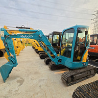 Mini-excavatrice compacte sur chenilles d'occasion KUBOTA U25 de 2,5 tonnes, d'origine japonaise, machine d'occasion à vendre avec certification EPA et CE