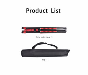 Trépied de lumière professionnel miniature en aluminium de 3,2 m pour extérieur, pieds détachables, portable, multifonctionnel, pour la photographie - Product Image 3