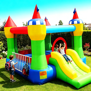 Vente directe d'usine Combo Grandes glissades Château gonflable extérieur pour parcs d'attractions - Product Image 3