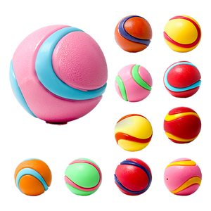 Silikon ses topu Pet çiğnemek oyuncak köpek gece işık topu için ışık-<span class=keywords><strong>up</strong></span> özelliği ile sıkıntı giderici Bite dayanıklı - Product Image 1