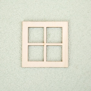 ของเล่นไม้ DIY ขนาด 1:12 สำหรับตกแต่งหน้าต่างแบบมีสี่ช่อง ของตกแต่งจิ๋ว เฟอร์นิเจอร์จิ๋วสำหรับตุ๊กตา ของขวัญสำหรับทุกเพศ - Product Image 5