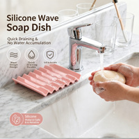 Support à Savon Antidérapant en Silicone Flexible pour Gros Savons Faits Main – Évacuation Rapide de l'Eau pour Salle de Bain, Vasque, Douche, Évier de Cuisine