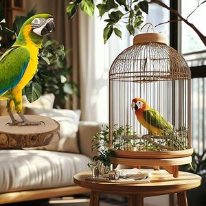 8 Stück Naturholz Vogel Barsch Holz Papagei Barsch Stand Gabel Spielzeug hängen Multi-Branch Barsch Plattform Hängematte Schaukel Spielzeug - Product Image 6
