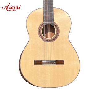 Aiersi, fábrica de China, tapa de abeto sólido hecha a mano de alta calidad con <span class=keywords><strong>guitarra</strong></span> clásica trasera <span class=keywords><strong>y</strong></span> lateral Santos - Product Image 6