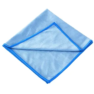 כלי ניקוי תעשייתי מקצועי צבע כחול מוך בד מיקרופייבר לניקוי זכוכית החלון