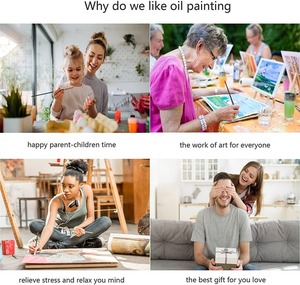 Thương Mại Nước Ngoài Hot-Bán Nhà Bức Tranh Phong Cảnh Tự Làm Mục Vụ Sơn Dầu Trang Trí Nội Thất Sơn Sơn Bằng Số - Product Image 5