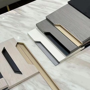New Design Aluminum Invisible Concealed Handle Embedded <b>Cabinet</b> Door Drawer Hidden Handles Modern Customized Bedroom Bathroom - Product Image 4