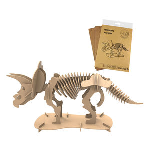 Modèle d'étagère de puzzle en <span class=keywords><strong>carton</strong></span> à faire soi-même, <span class=keywords><strong>dinosaure</strong></span> Triceratops 3D pour enfants - Product Image 1