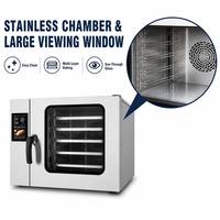 Four à circulation d'air chaud avec écran tactile LCD, 5 niveaux de cuisson, humidification par pulvérisation, 50 programmes, 60L 95L 120L, four commercial