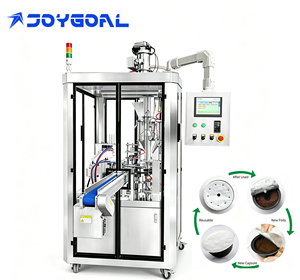 Machine automatique de remplissage et de scellage de capsules de café rotative, compatible avec toutes les sortes de capsules Nespresso K-Cup <span class=keywords><strong>Dolce</strong></span> Gusto, ligne d'emballage de dosettes de café - Product Image 1