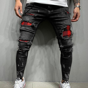 Fábrica de China Venta caliente Popular Roto Destroy <span class=keywords><strong>Jeans</strong></span> para <span class=keywords><strong>hombre</strong></span> <span class=keywords><strong>Skinny</strong></span> Ripped Hole <span class=keywords><strong>Jeans</strong></span> para <span class=keywords><strong>hombre</strong></span> - Product Image 1