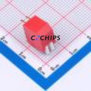 DP-02RP DIP Switch Through hole Component (THT) Switch Piano Key 2 2.54mm Red - Product Image 2